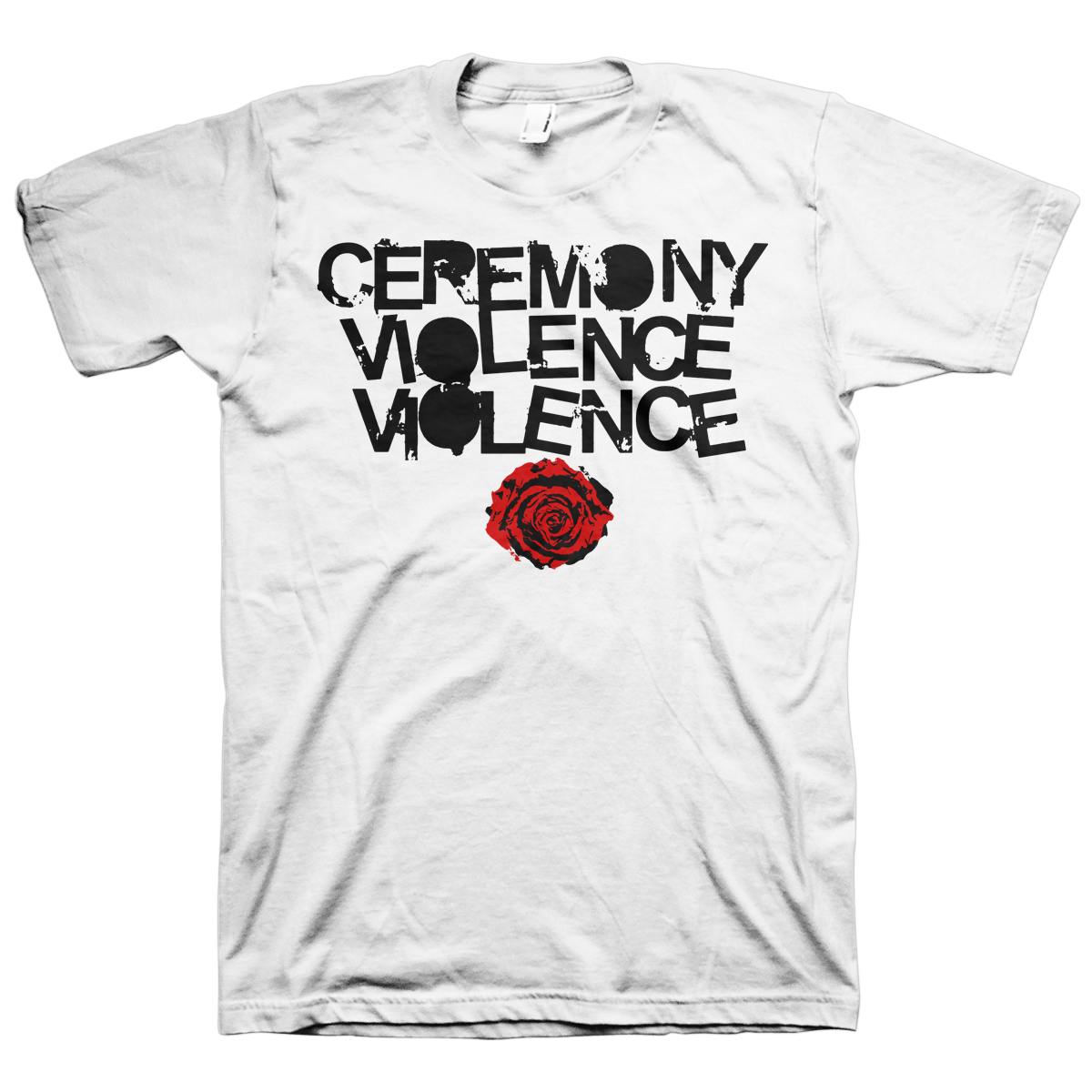 Ceremony "Violence Violence" White T-Shirt