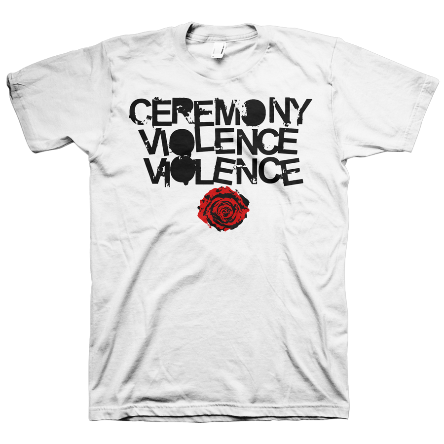 Ceremony "Violence Violence" White T-Shirt