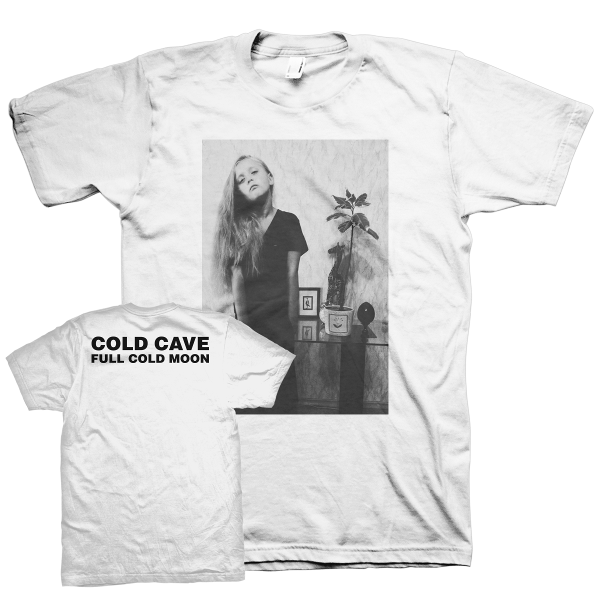 Cold Cave "Full Cold Moon" White T-Shirt