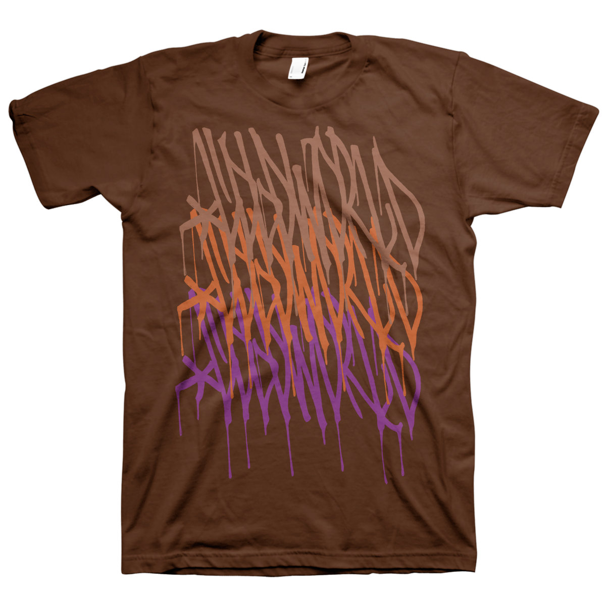 Cold World "Logo Repeat" Brown T-Shirt