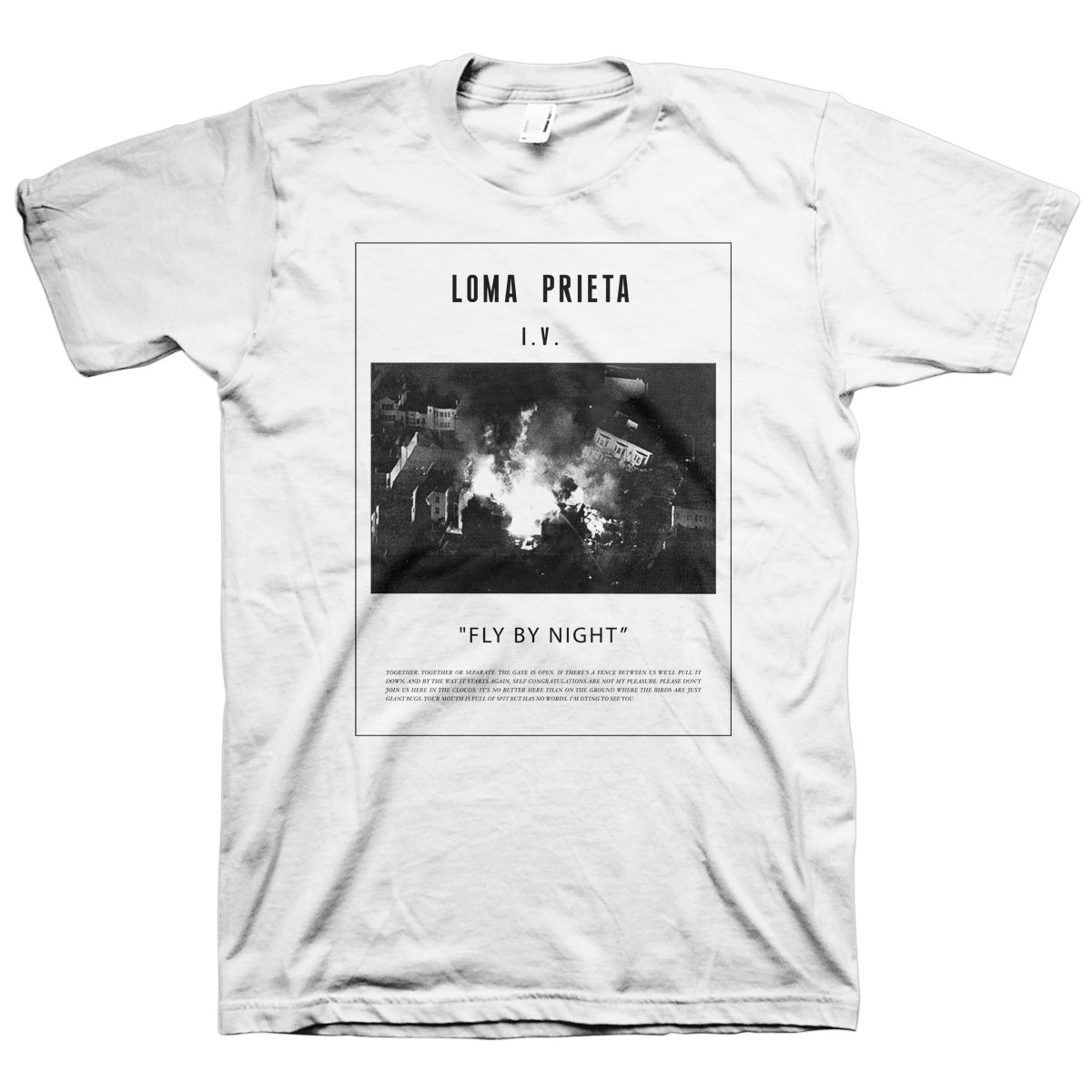 Loma Prieta "Fly By Night" White T-Shirt