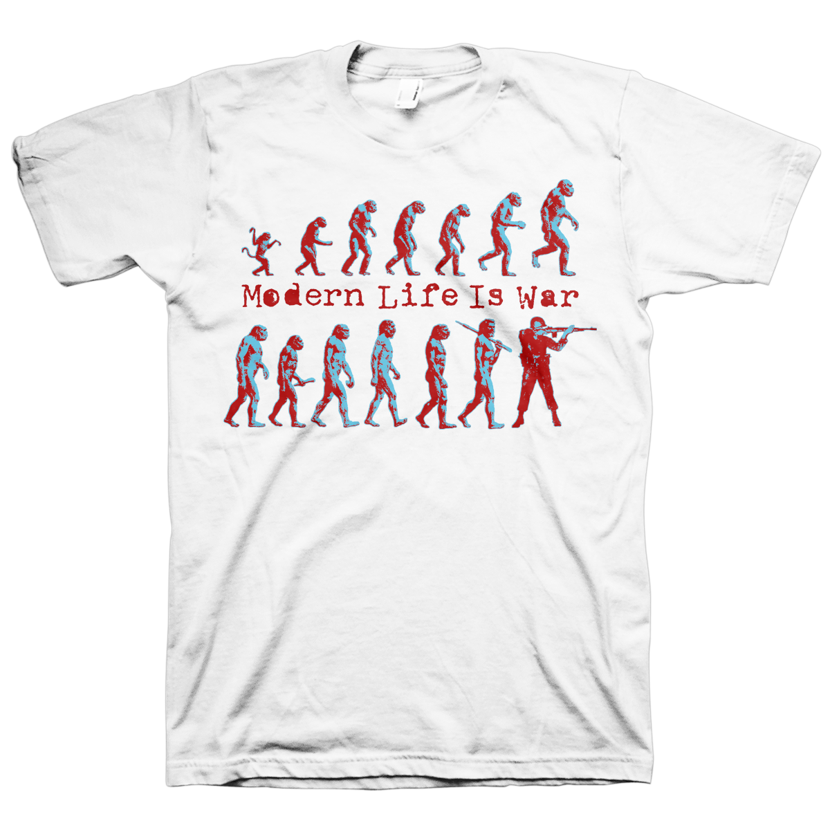 Modern Life Is War "Evolution Vol. 2 Red & Blue" White T-Shirt