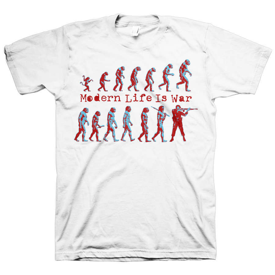 Modern Life Is War "Evolution Vol. 2 Red & Blue" White T-Shirt