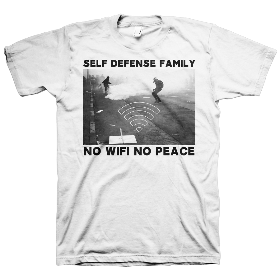 Self Defense Family "No Wifi No Peace" White T-Shirt
