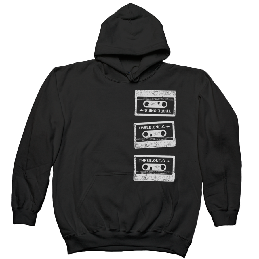 Three One G "Cassette Logo" Black Hooded Sweatshirt