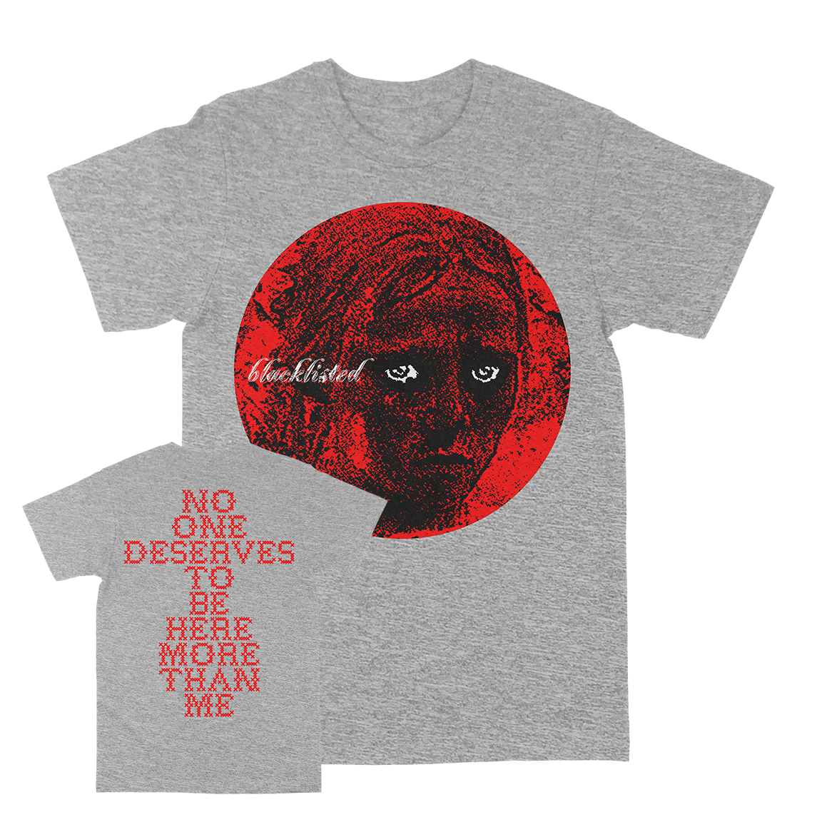 Blacklisted βNo One: Girlβ Heather Grey T-Shirt