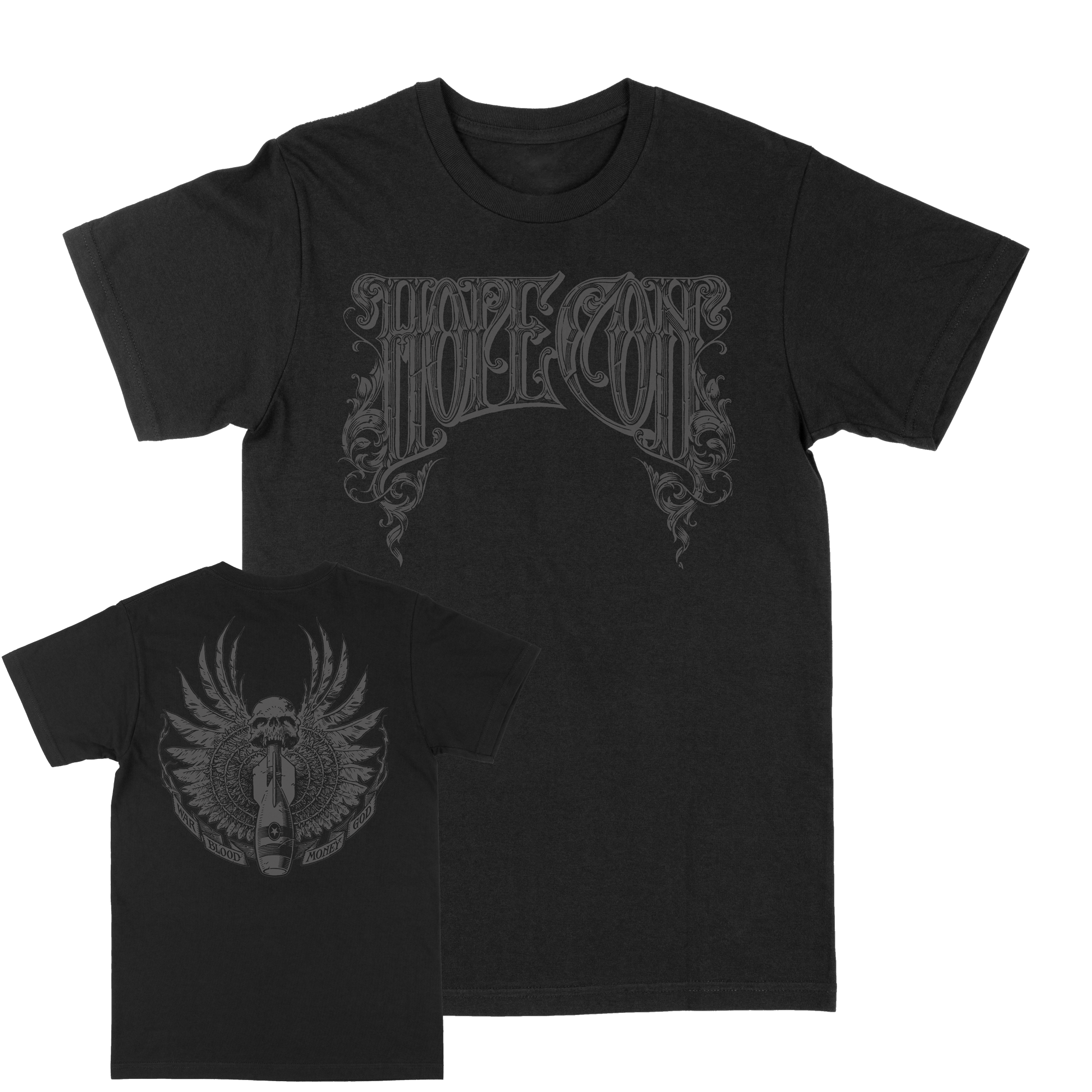 The Hope Conspiracy "Crest: Grey" Black T-Shirt