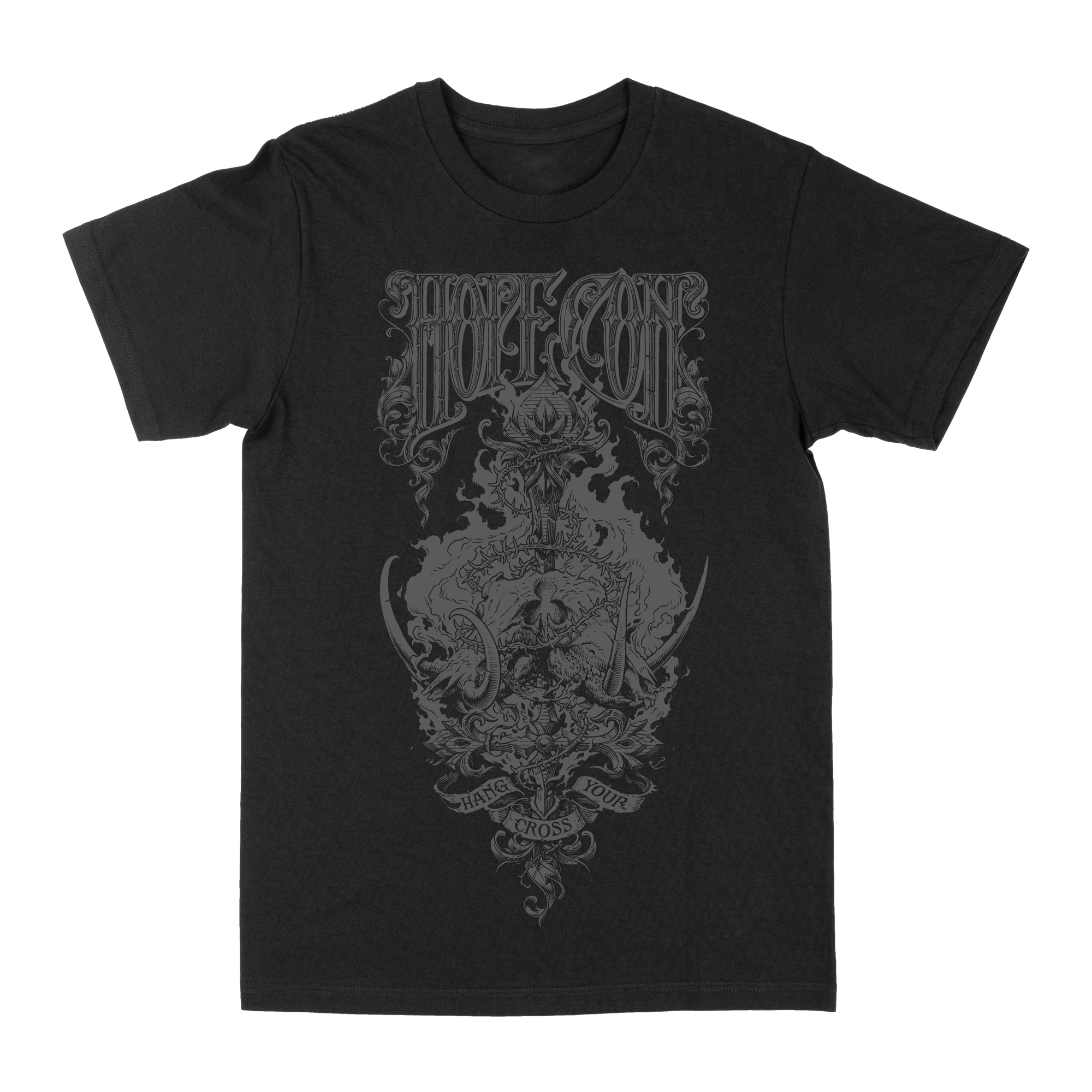 The Hope Conspiracy "Hang Your Cross: Grey" Black T-Shirt