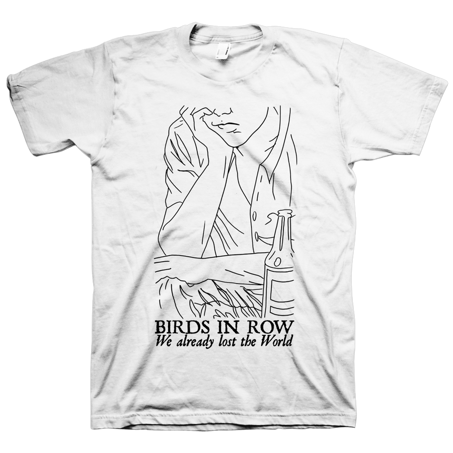Birds In Row "Drawing" White T-Shirt