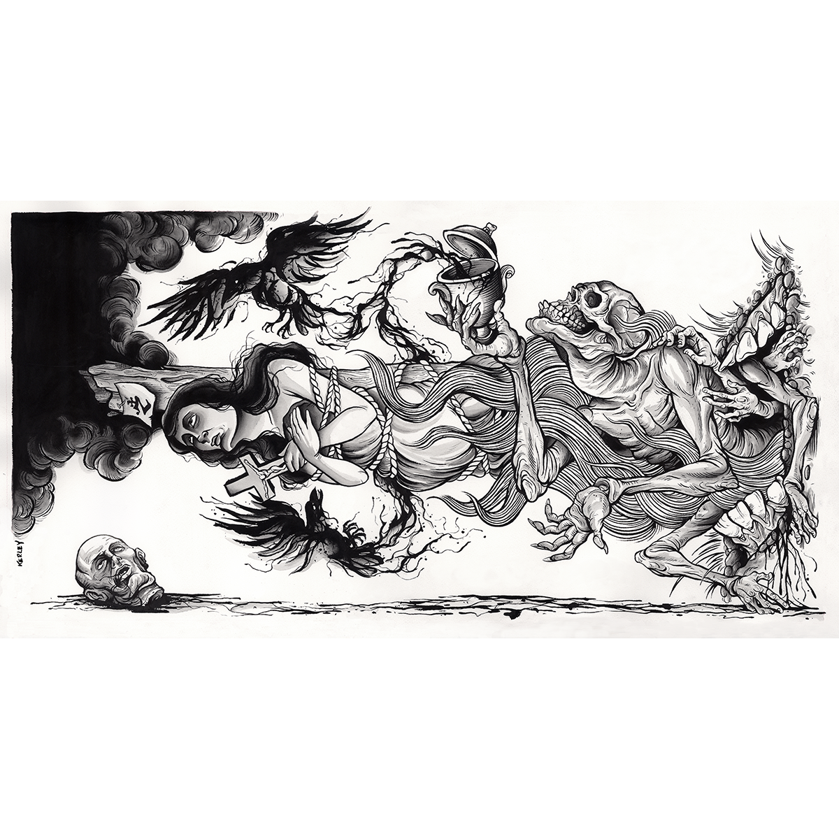 Zao "The Well-Intentioned Virus" Giclee Print