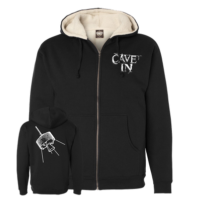 Cave In “Satellite” Premium Embroidered Fleece Zip Up Sweatshirt