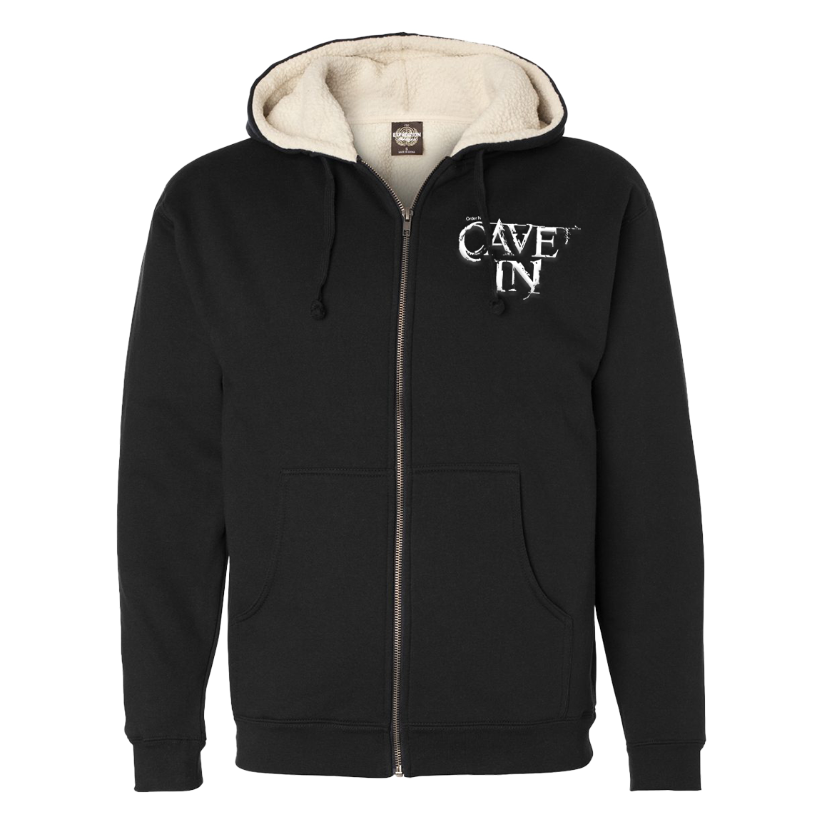 Cave In “Satellite” Premium Embroidered Fleece Zip Up Sweatshirt