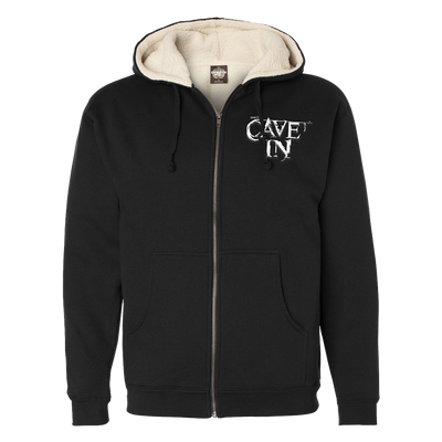 Cave In “Satellite” Premium Embroidered Fleece Zip Up Sweatshirt