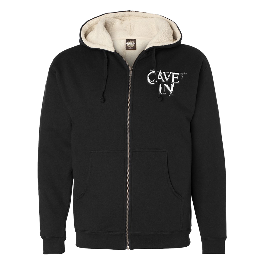 Cave In βSatelliteβ Premium Embroidered Fleece Zip Up Sweatshirt