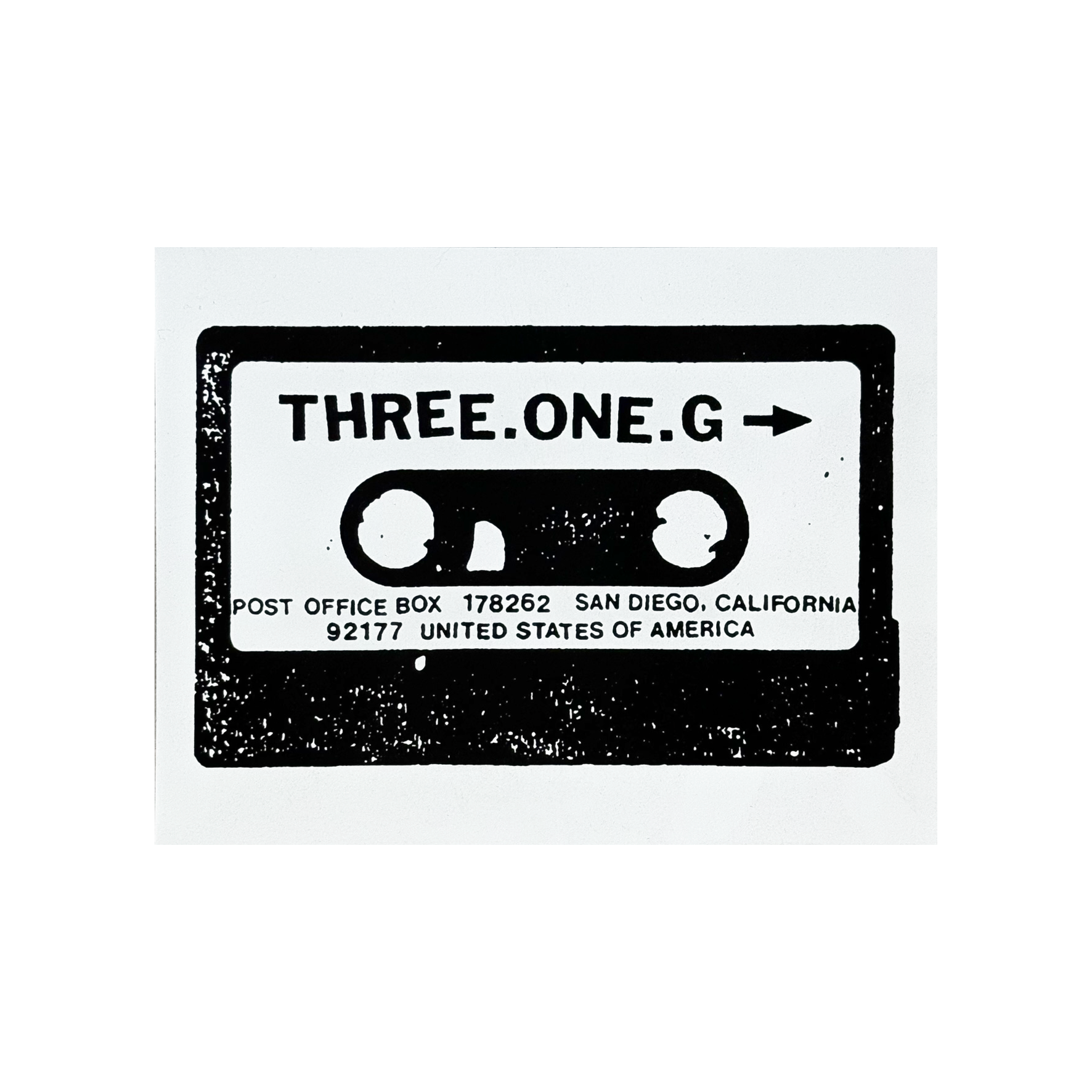 Three One G "Tape Logo" Sticker