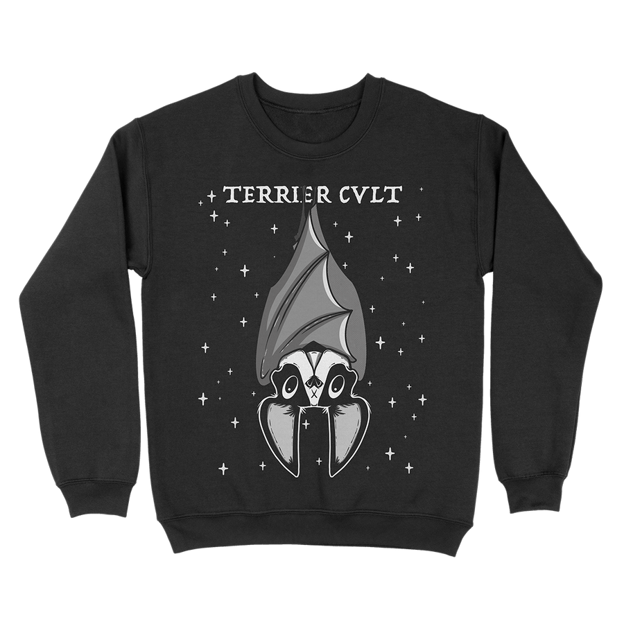 Terrier Cvlt “Bat Shit Crazy” Black Crewneck Sweatshirt