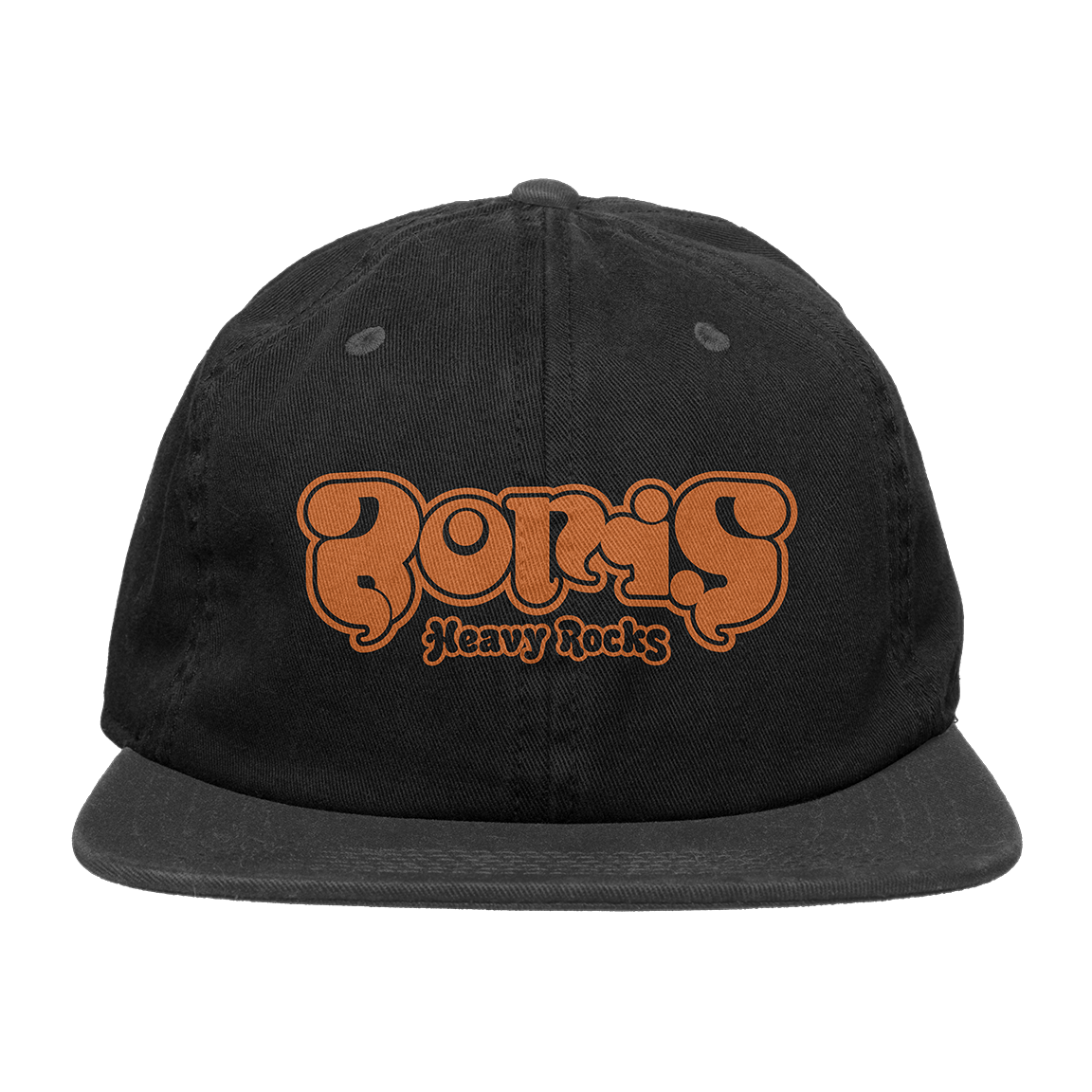 Boris "Heavy Rocks: Orange Logo" Black Dad Hat