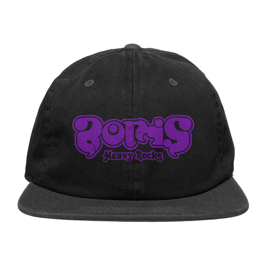 Boris "Heavy Rocks: Purple Logo" Black Dad Hat