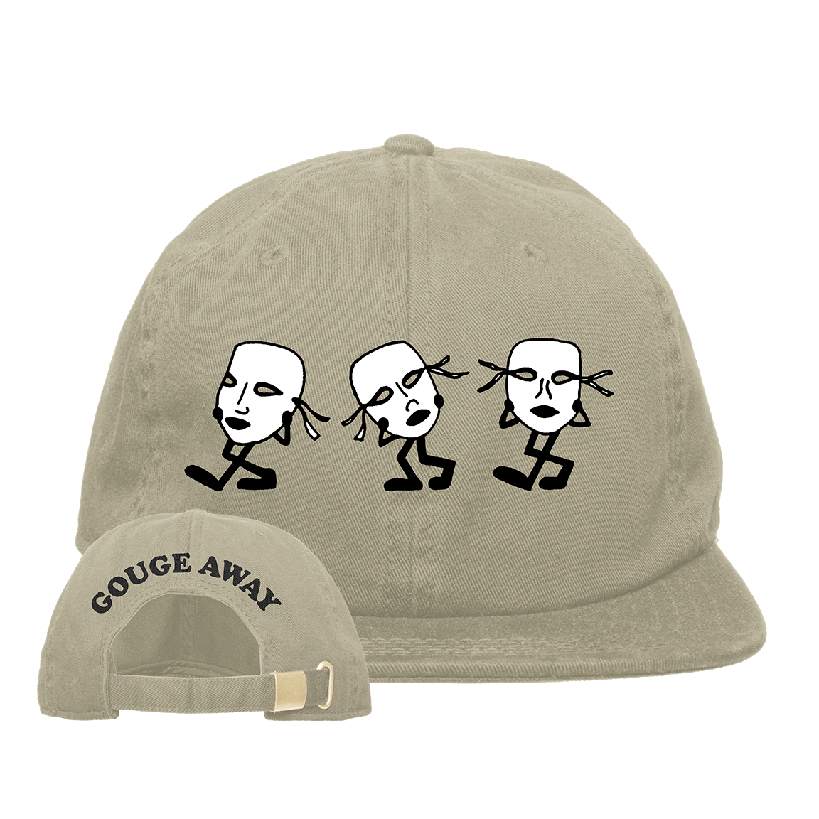 Gouge Away "Masks" Khaki Dad Hat