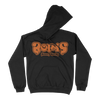 Boris "Heavy Rocks: Orange Logo” Black Hooded Sweatshirt