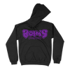 Boris "Heavy Rocks: Purple Logo" Black Hooded Sweatshirt