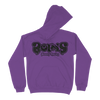 Boris "Heavy Rocks: Black Logo" Purple Hooded Sweatshirt