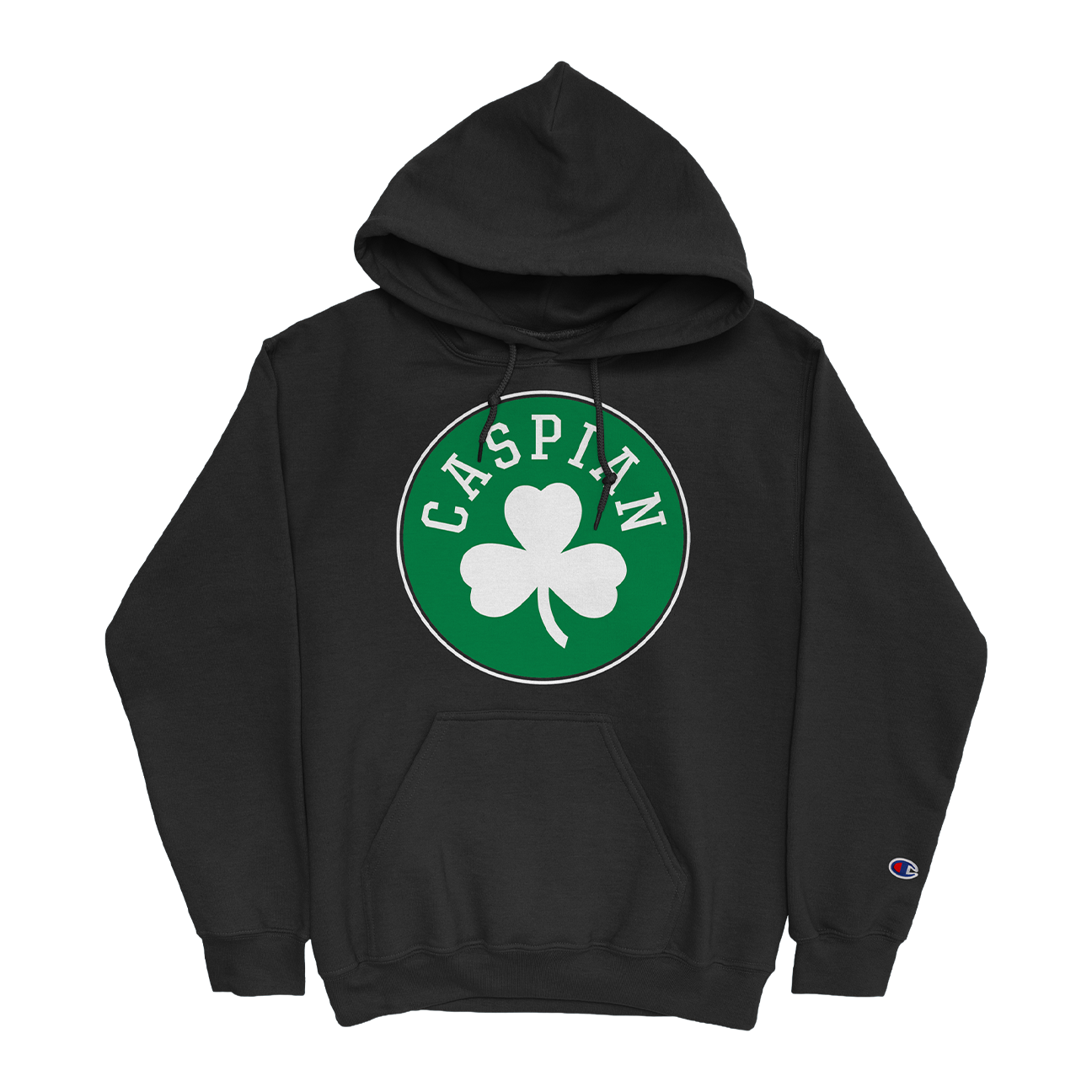 Caspian "Shamrock" Premium Champion Black Hooded Sweatshirt