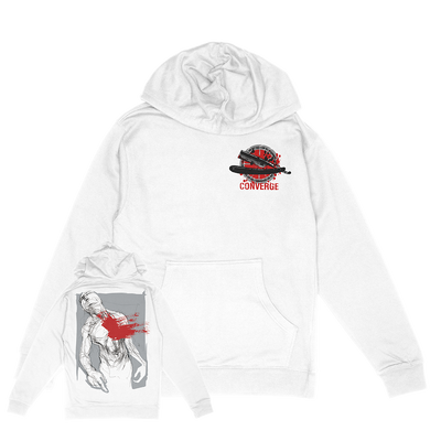 Converge "Deeper The Wound" White Hooded Sweatshirt