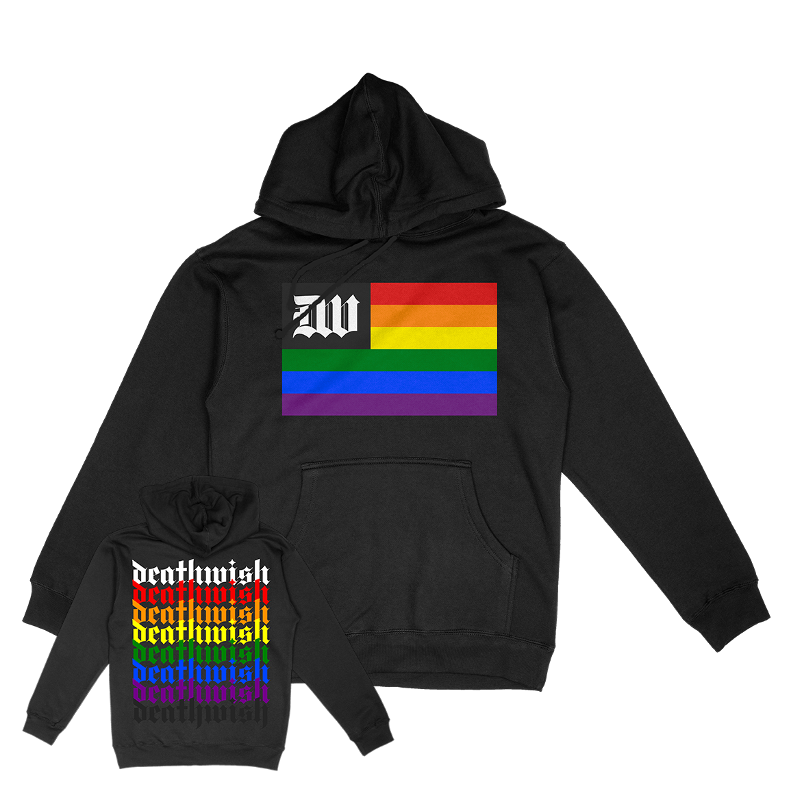 Deathwish Pride Black Hooded Sweatshirt Deathwish Inc