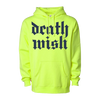 Deathwish "Stacked Logo: Navy" Premium Safety Yellow Sweatshirt