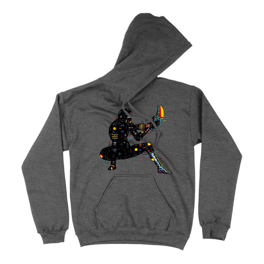 Nick Pyle "Fer-De-Lance" Charcoal Heather Hooded Sweatshirt