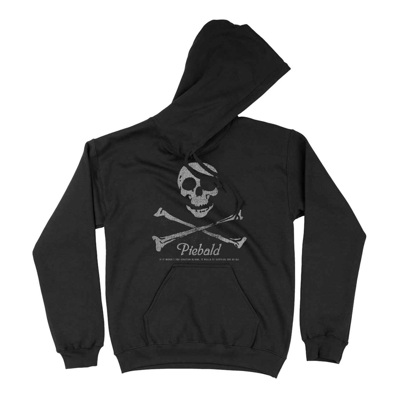 Piebald "Jolly Roger" Premium Black Hooded Sweatshirt