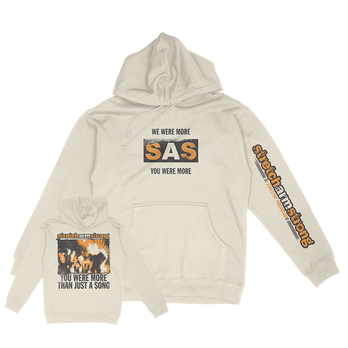 Stretch Arm Strong "For The Record" Bone Hooded Sweatshirt