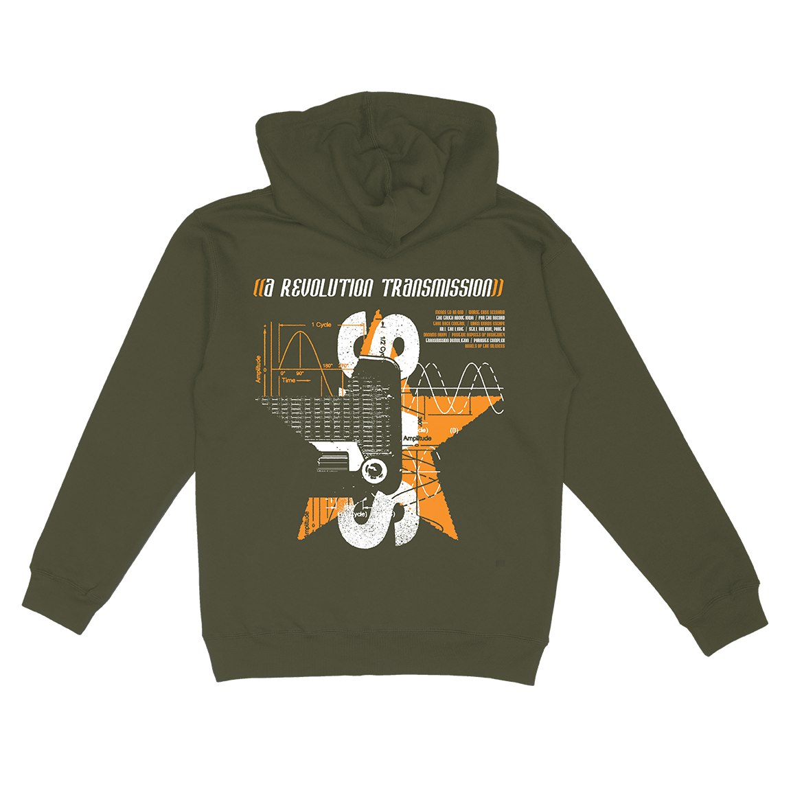 Stretch Arm Strong "Transmission Demolition" Army Hooded Sweatshirt