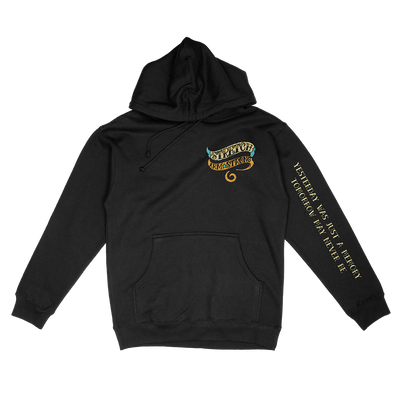 Stretch Arm Strong "Yesterday" Black Hooded Sweatshirt