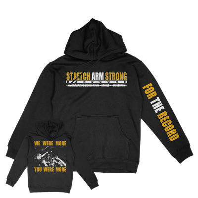 Stretch Arm Strong "Old School" Black Hooded Sweatshirt