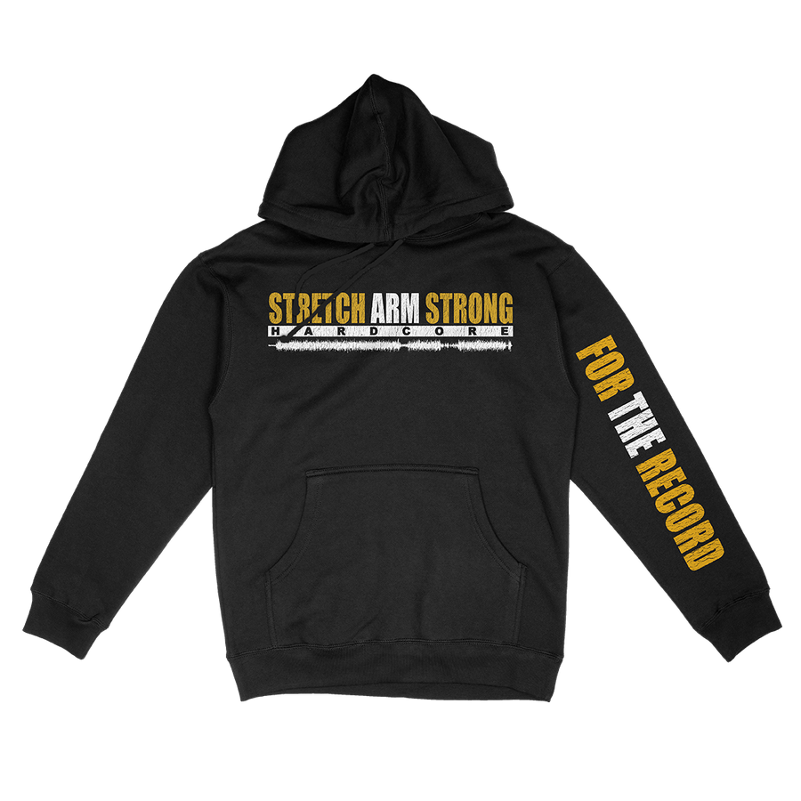 Stretch Arm Strong "Old School" Black Hooded Sweatshirt