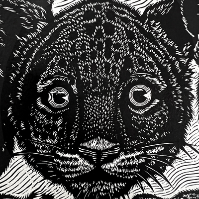 Mazatl "Panthera Onca" Linocut Print