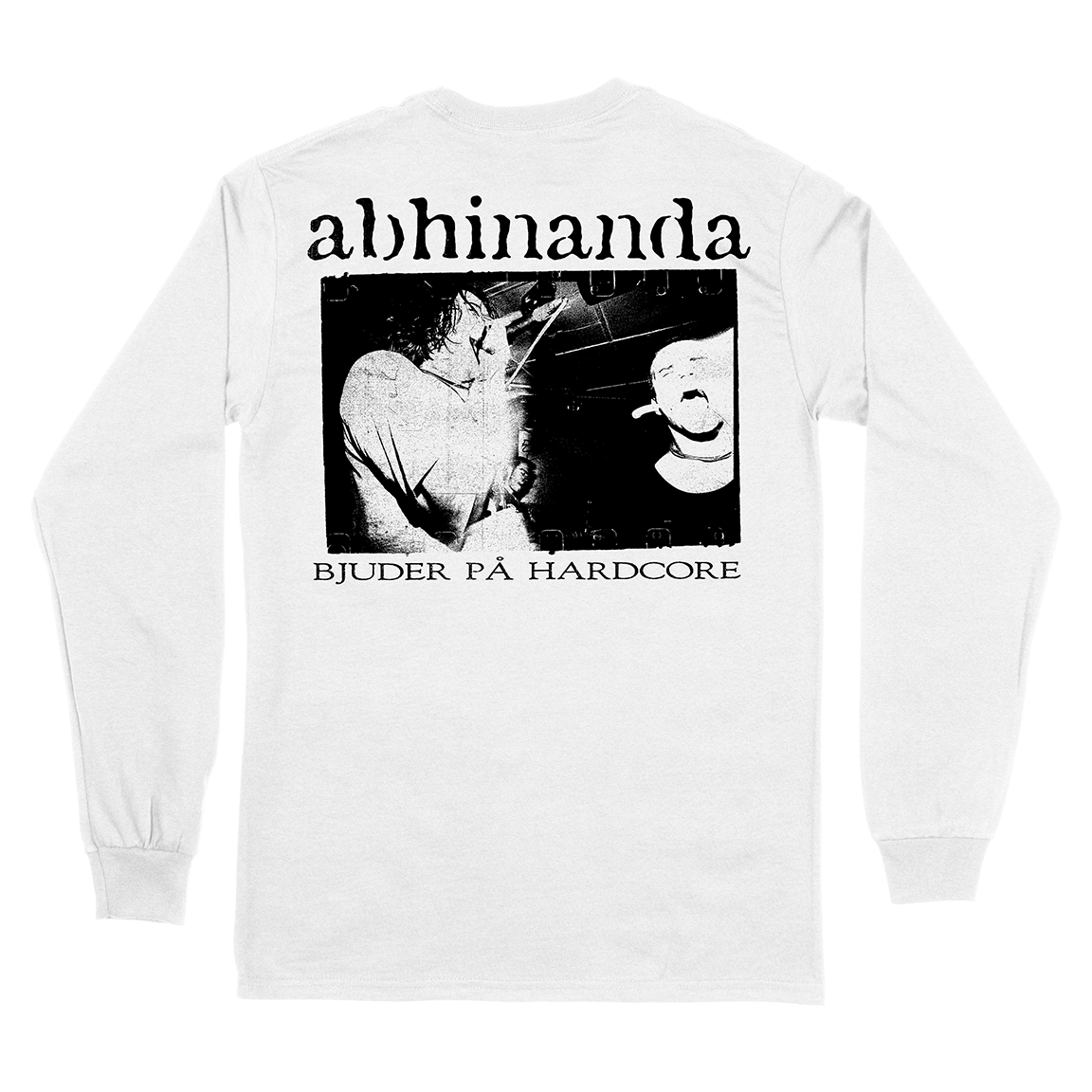 Abhinanda "Bjuder Pa Hardcore" White Longsleeve