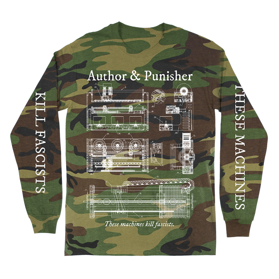 Author & Punisher "These Machines Kill Fascists" Camo Longsleeve