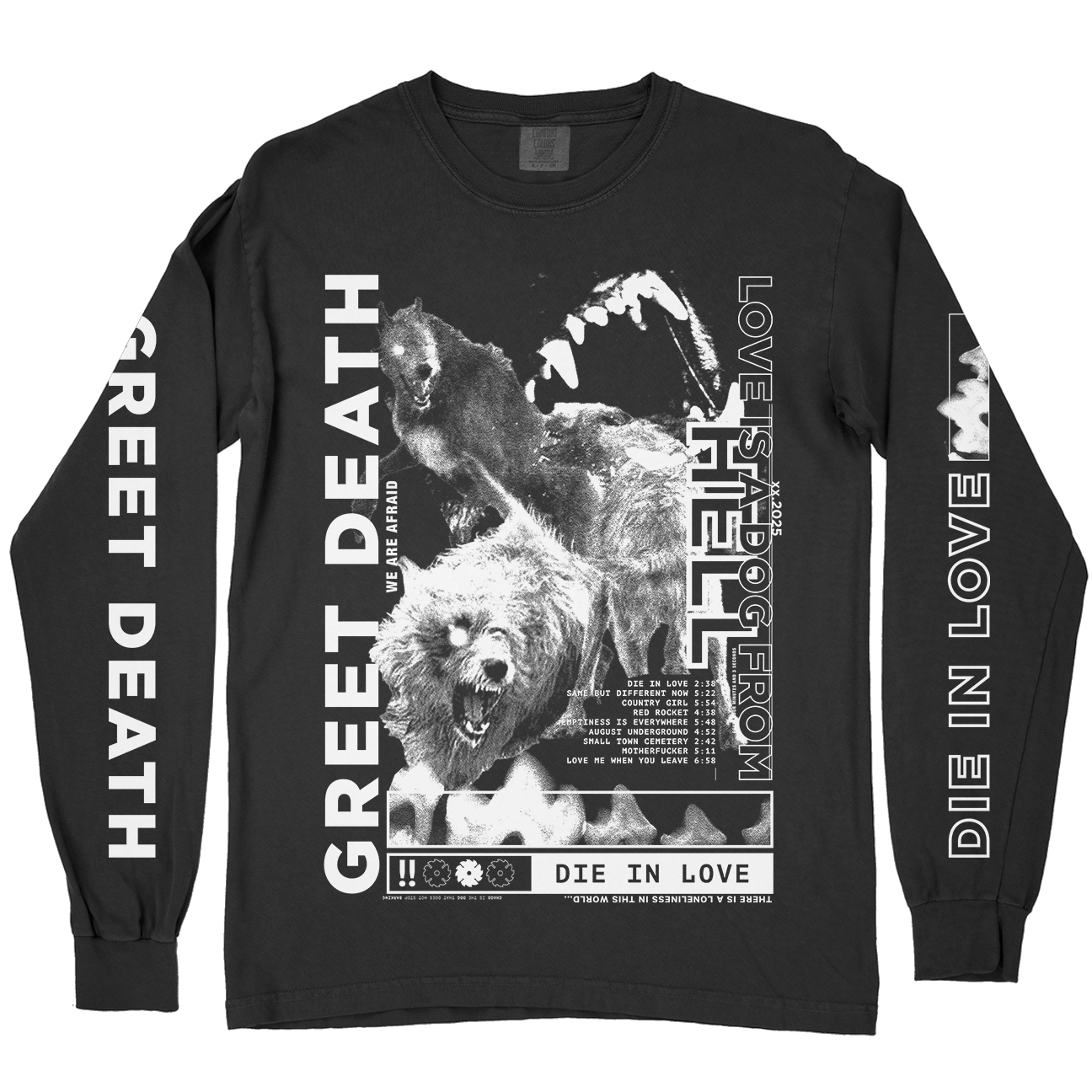 Greet Death "Dog" Premium Black Longsleeve