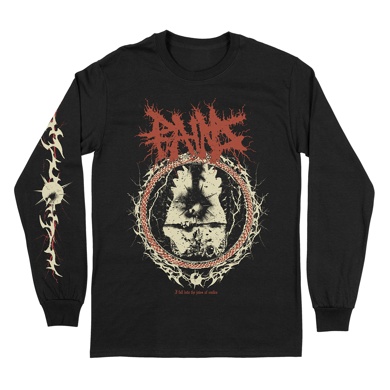 Pains "Jaws of Malice" Black Longsleeve Shirt