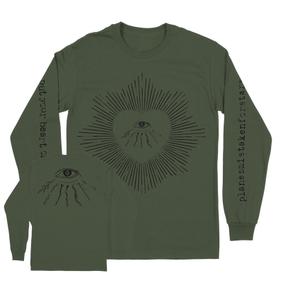 Planes Mistaken For Stars "Eye & Heart" Military Green Longsleeve