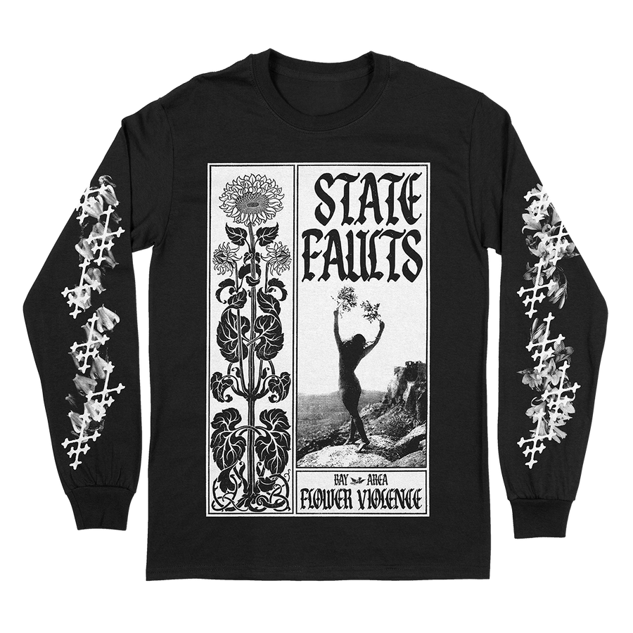 State Faults "Flower Violence" Black Longsleeve