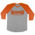 Boris "Heavy Rocks: Orange Logo" Orange / Heather Baseball Tee