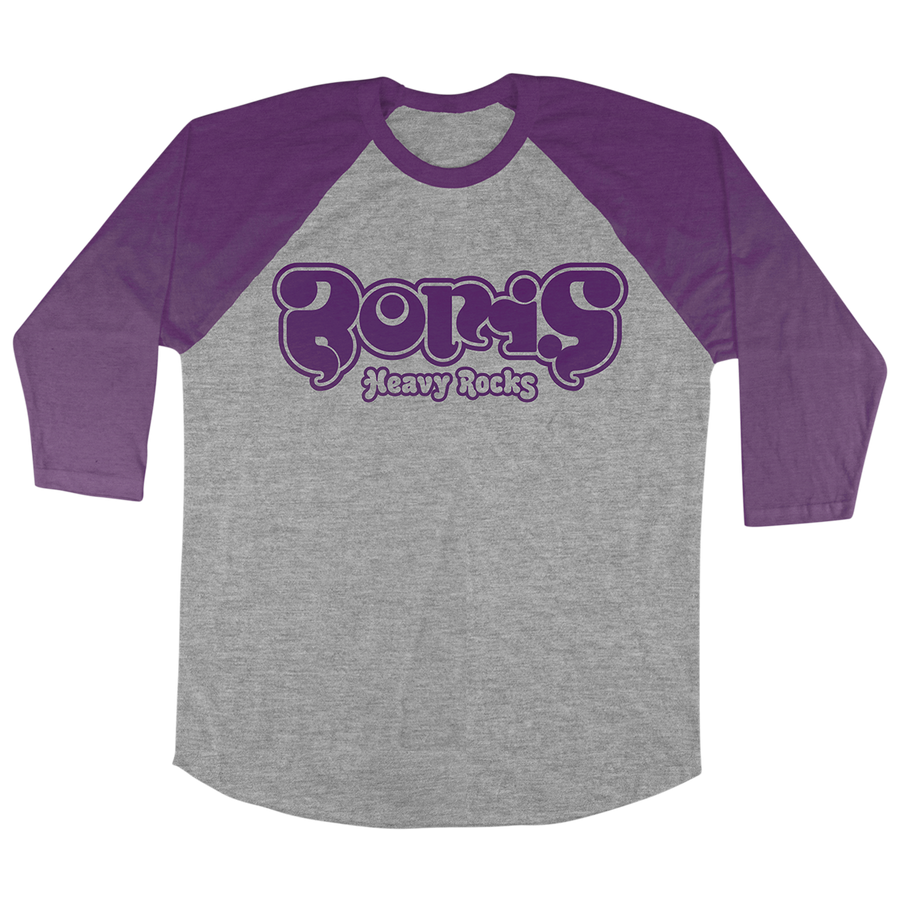Boris "Heavy Rocks: Purple Logo" Purple / Heather Baseball Tee