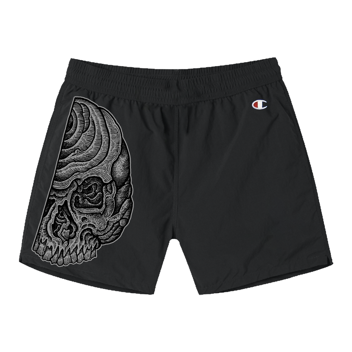 BLACK LAST PAIR OF LIQUID DEATH W/SKULLS DRAW STRING SHORTS FOR outlet MEN SIZE L