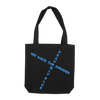 Heavenly Blue "We Have The Answer" Black Tote Bag