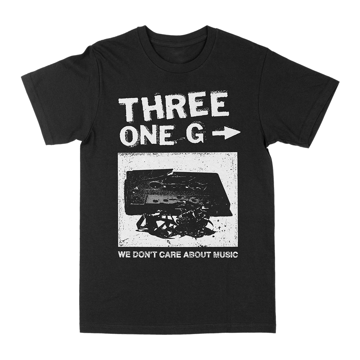 Three One G “We Don’t Care” Black T-Shirt