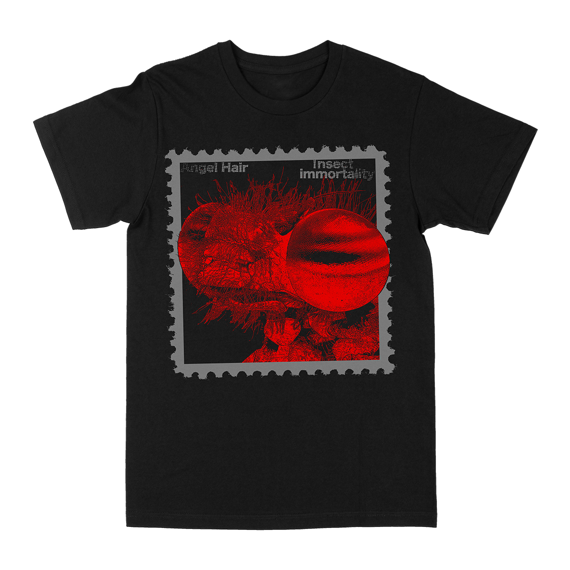 Angel Hair "Insect Immortality: Red” Black T-Shirt